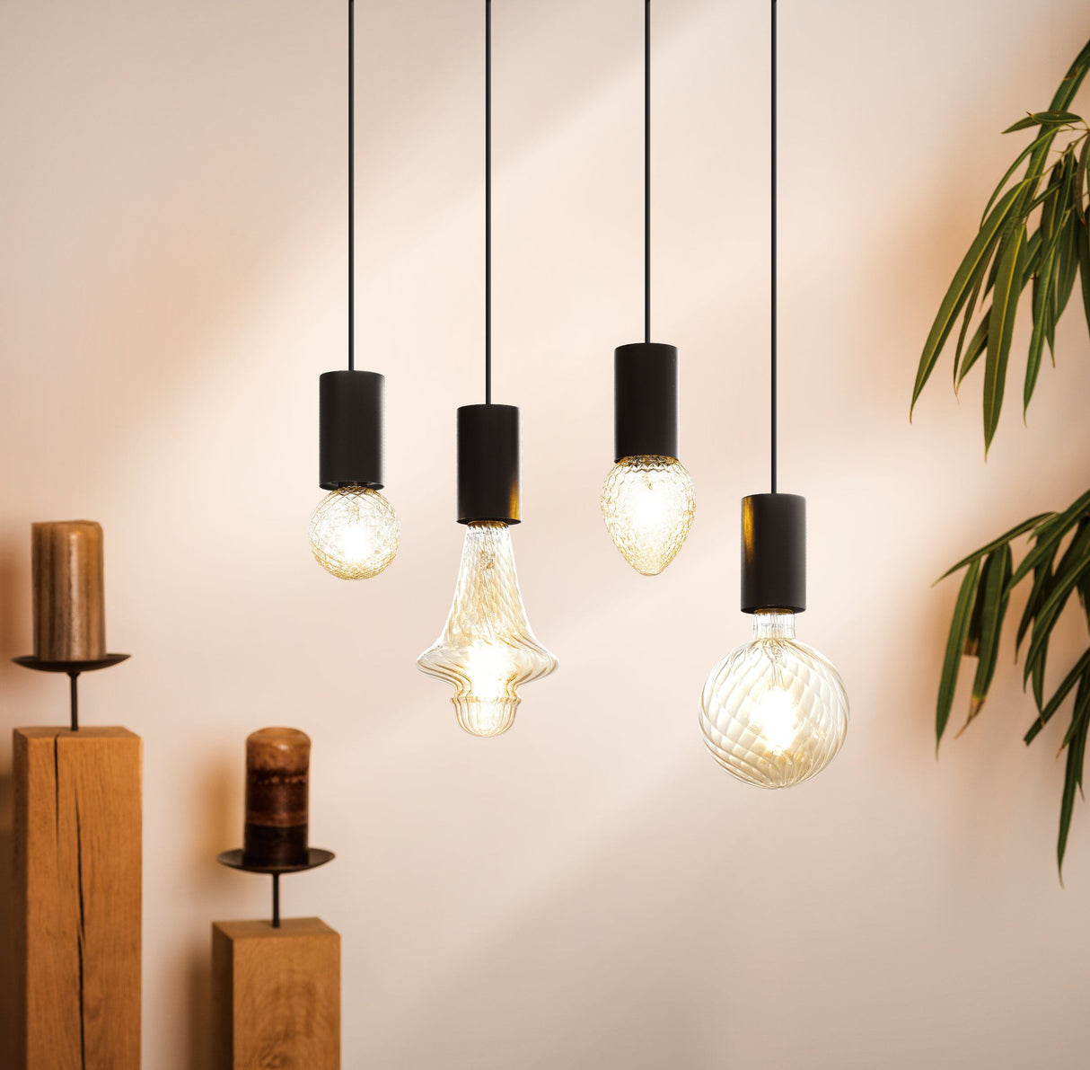 Eglo Lighting Pozueta 40W E27 Black Pendant Light