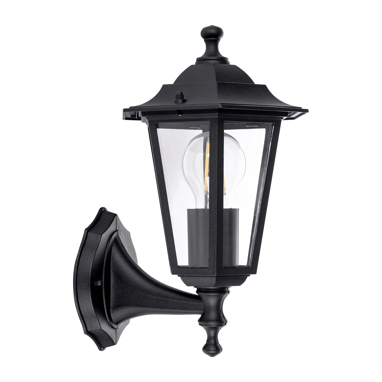 Havit HV3552W-BLK Fibra Aluminium Black 6 Panel Coach Wall Light HV3552W-BLK