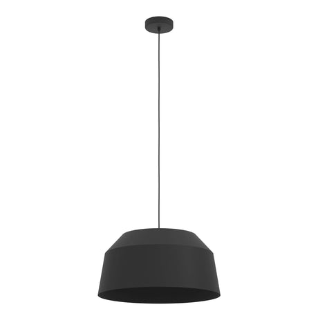 Black pendant lamp on a white background