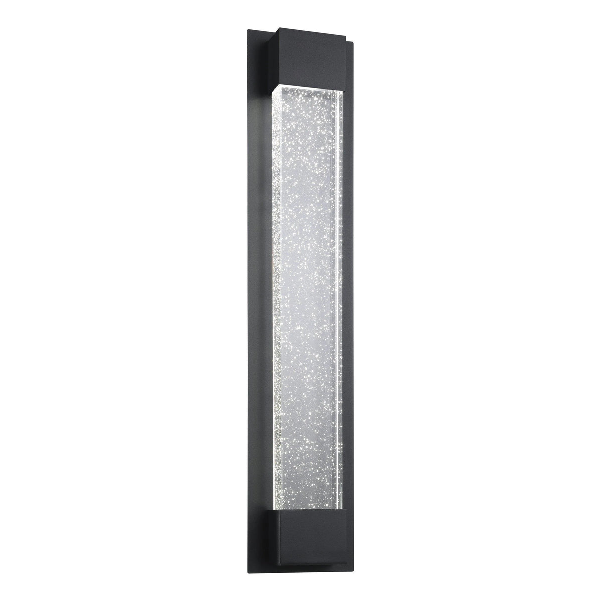 Black Eglo VILLAGRAZIA 2 600mm exterior LED wall light on modern facade