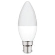 White Mercator Candle 5700K B15 LED Globe on a white background