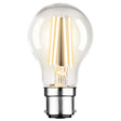 Mercator Classic A60 7.5W B22 LED filament globe with visible filaments on a white background