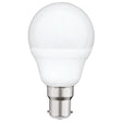 White Mercator Fancy Round B15 LED Globe in 5700K Daylight in a white background