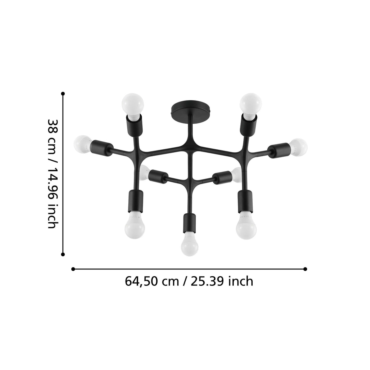 Eglo Lighting Bocadella 1 9X60W E27 Ceiling Light