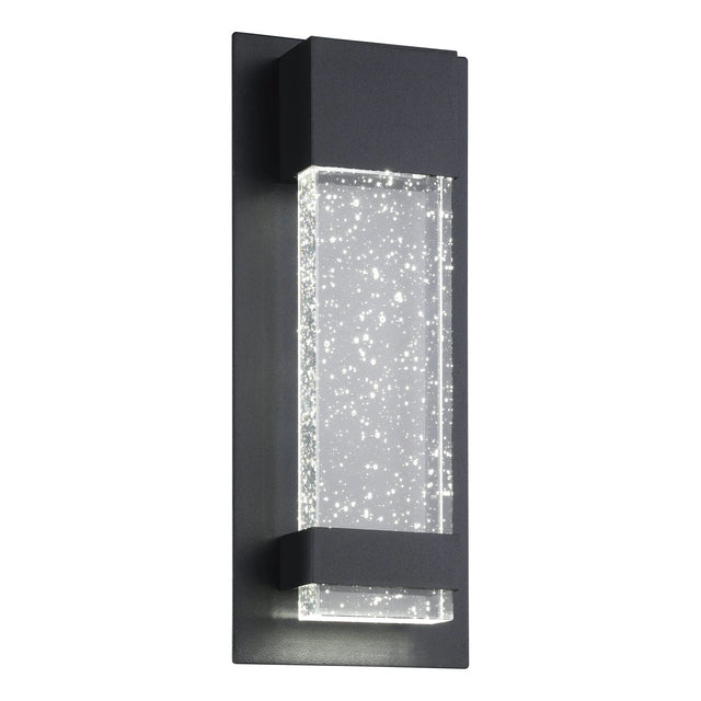 Black color Eglo VILLAGRAZIA 2 300mm exterior LED wall light in daylight