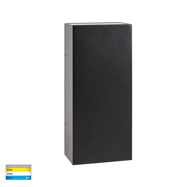 Contemporary LED wall light in white with adjustable colour temperature options.