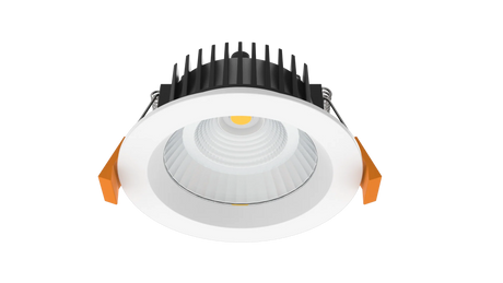 white color 10W energy-efficient flat LED downlight for modern interiors