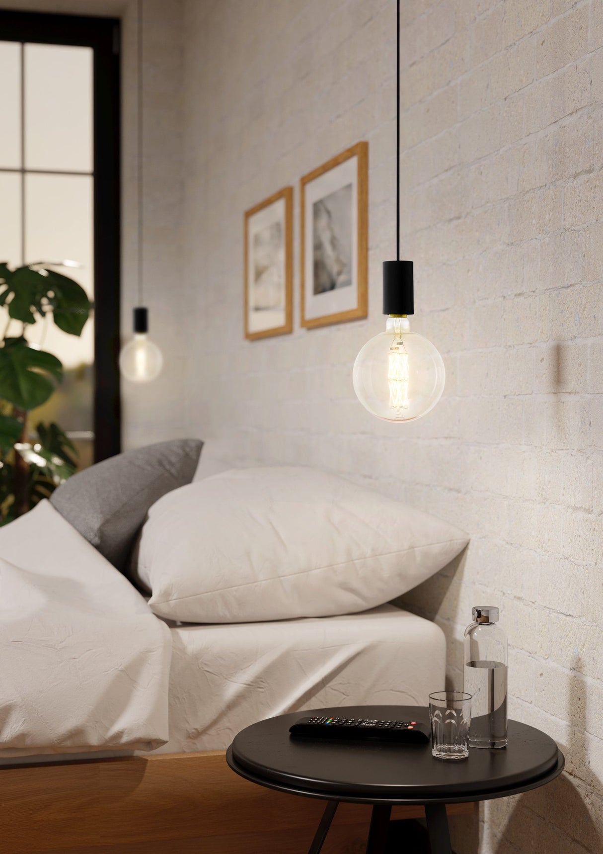 Eglo Lighting Pozueta 40W E27 Black Pendant Light