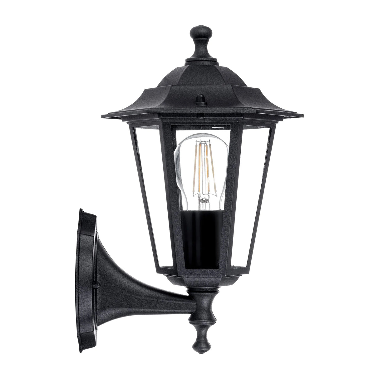 Havit HV3552W-BLK Fibra Aluminium Black 6 Panel Coach Wall Light HV3552W-BLK