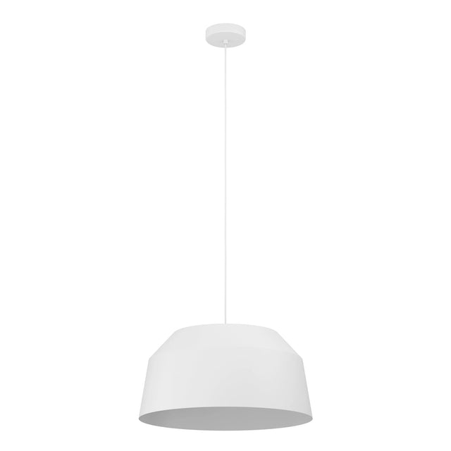 White pendant light on a white background