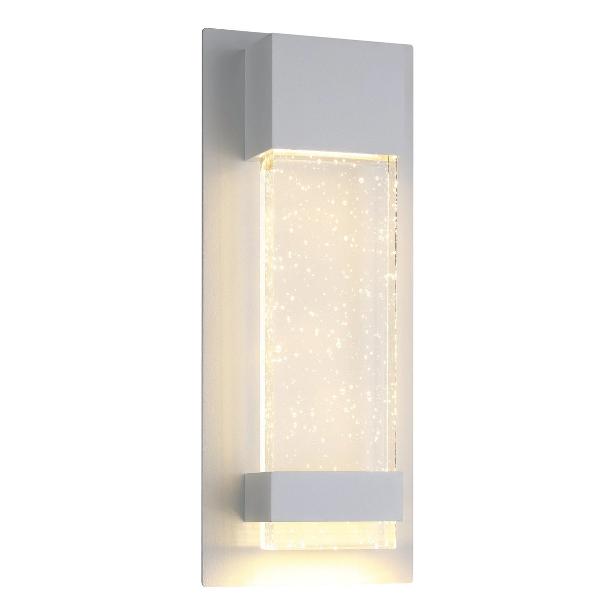 White Eglo VILLAGRAZIA 2 LED light fixture mounted on external wall