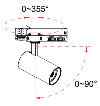 3A 15W Single Circuit Led Track Light TH13