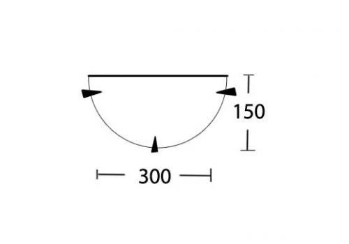 3A 30cm Spike Wall Light E27 AC1002/WB