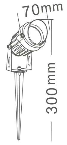 3A 7W Garden Spike Black CD75C02C