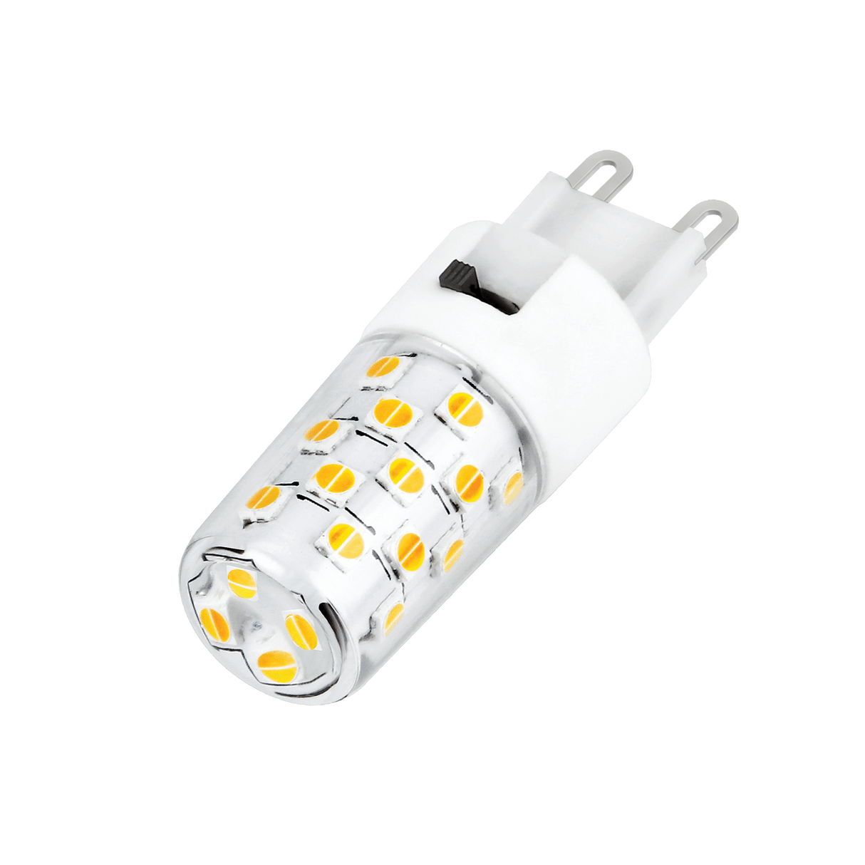 Domus KEY G9 tricolour dimmable LED bulb for versatile lighting on a white background