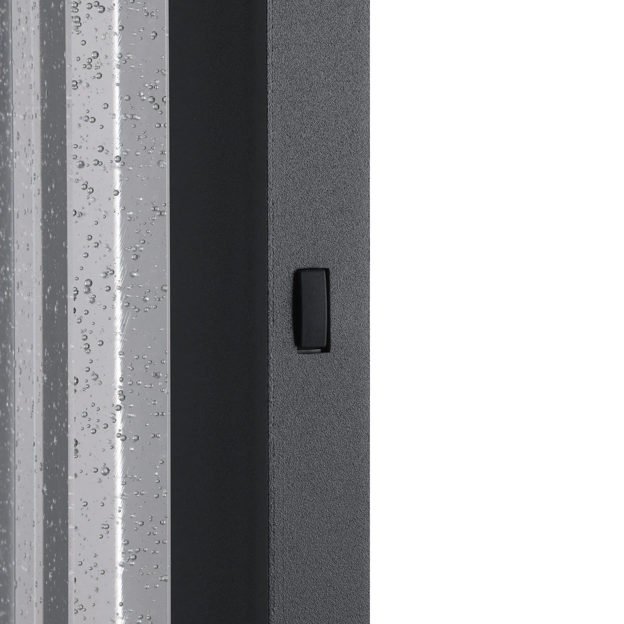 Black color Eglo VILLAGRAZIA 2 sleek LED wall light in outdoor setting