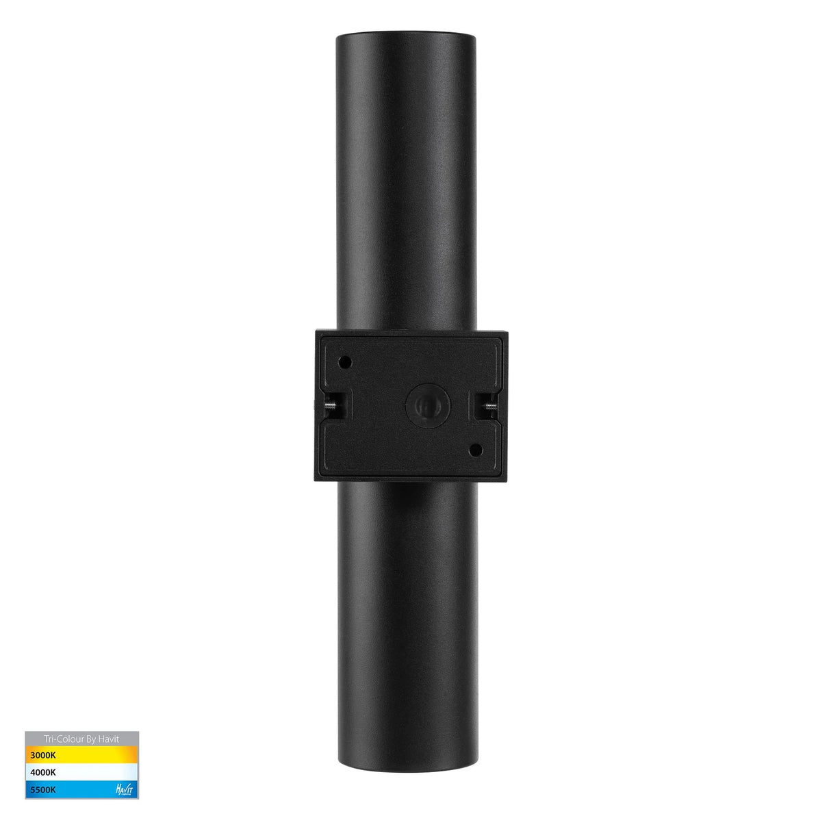 Luz Black Wall Pillar Light With High Output Reflector