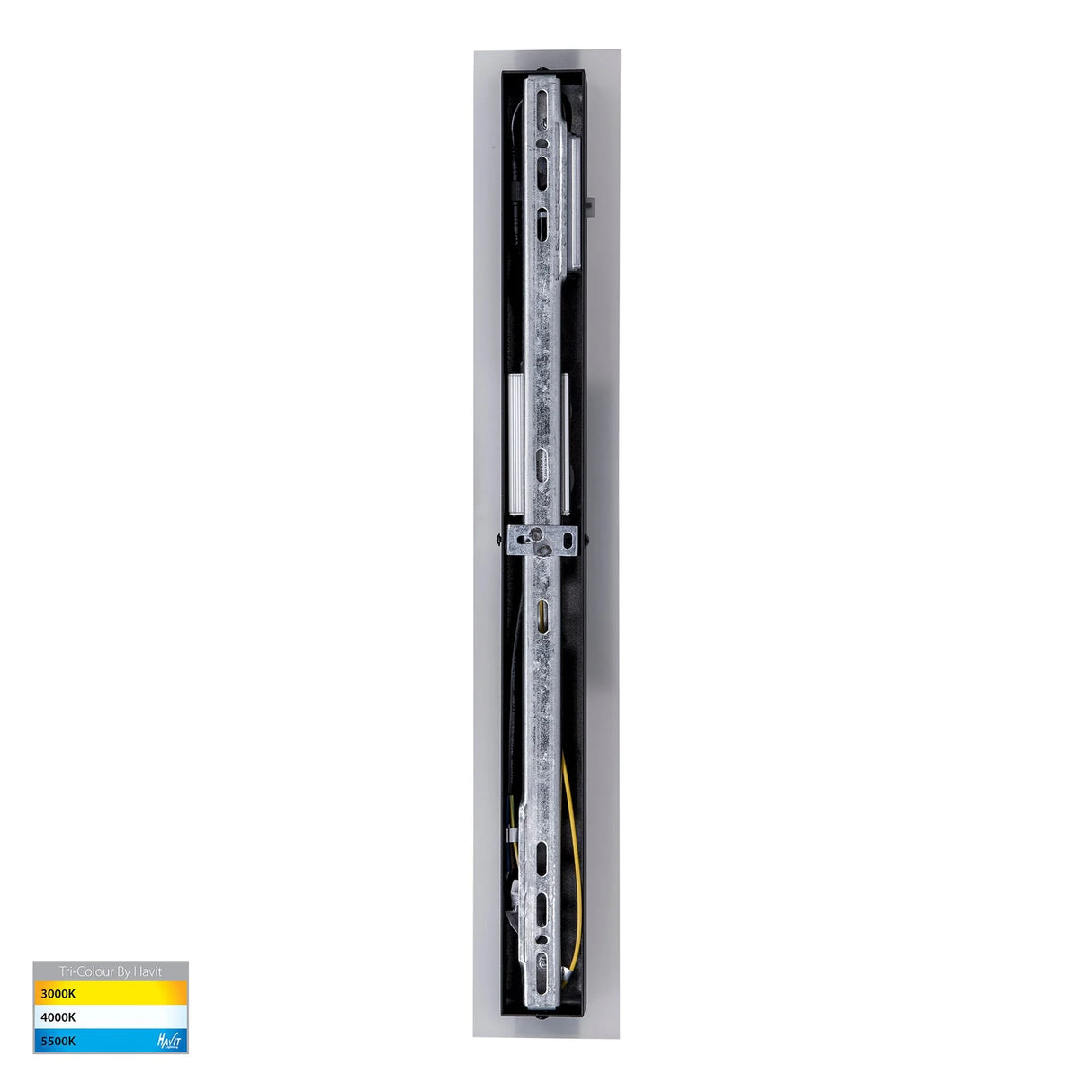 Sleek Rectangle Barline Shadow Wall Light 600mm Black and White