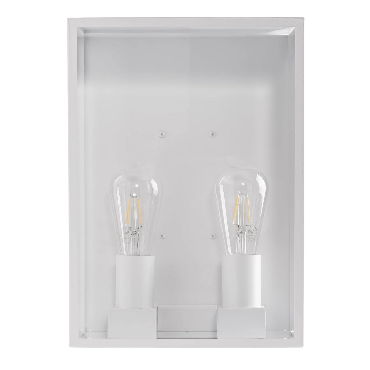 Bayside 316 Stainless Steel Wall light bulbs in a packaging box on a white background.