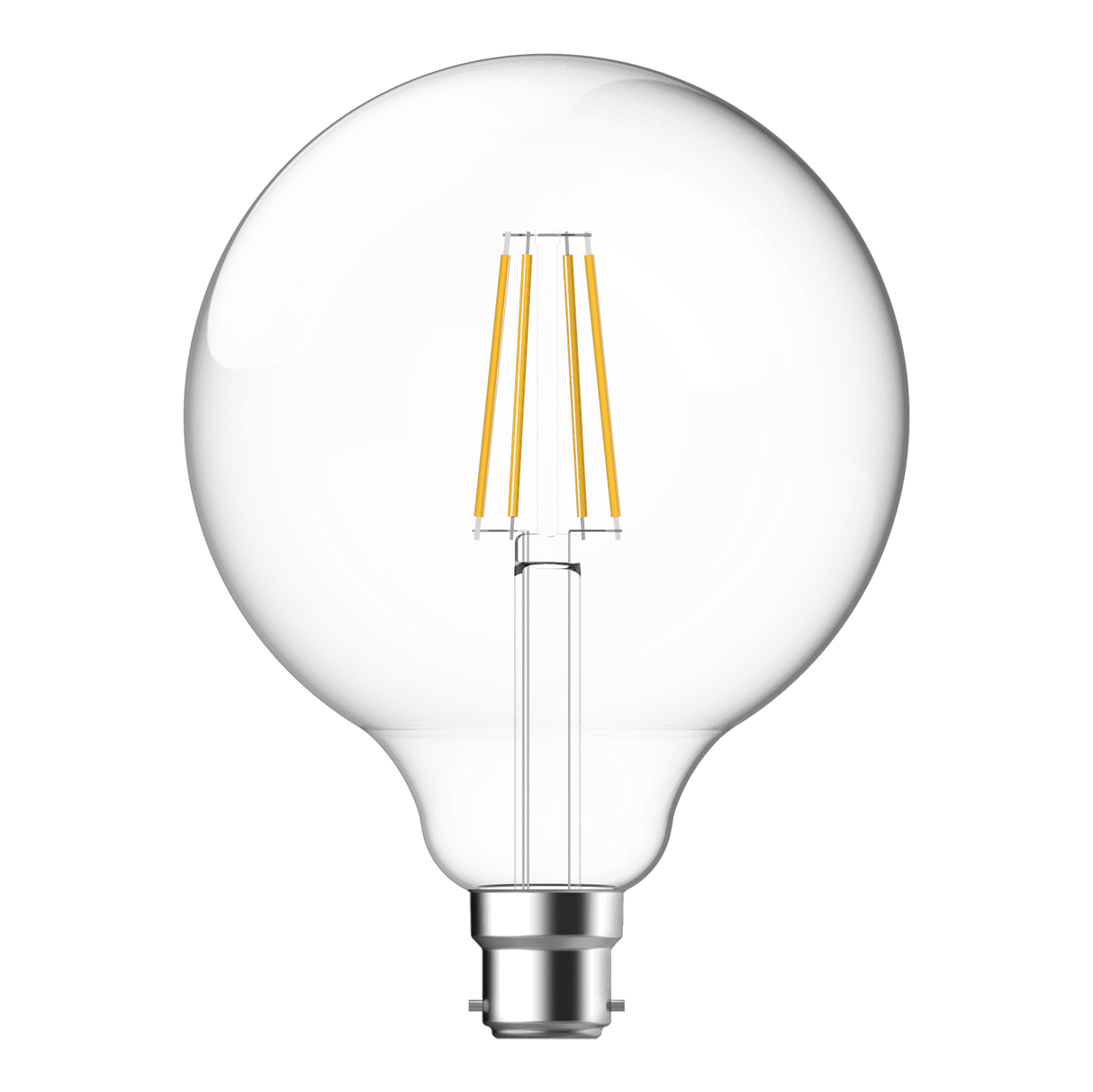 Clear Energy-efficient Domus G120 frosted LED globe for ambient lighting on a white background