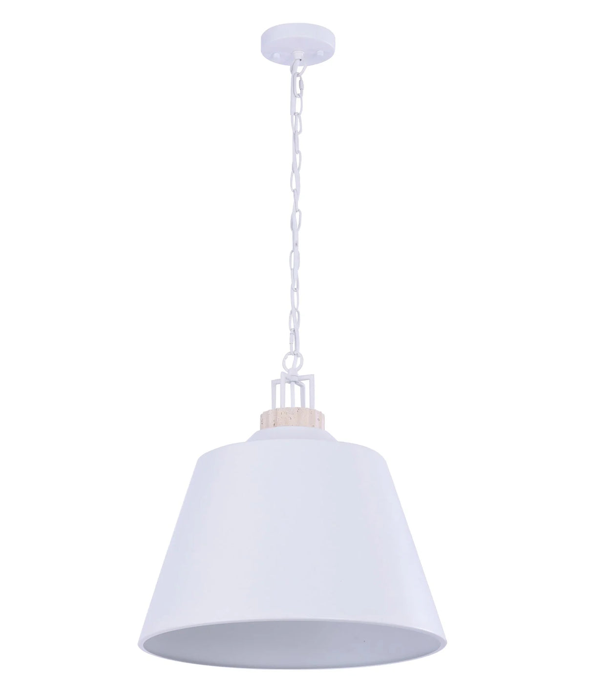 CLA Cloche Interior Metal Shade with Travertine Highlight Bell Shape Pendant Lights