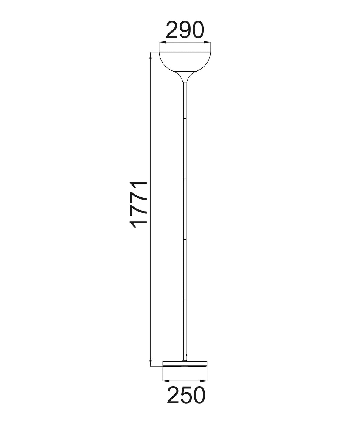CLA Progetto Iron Matte Up Light Floor Lamps