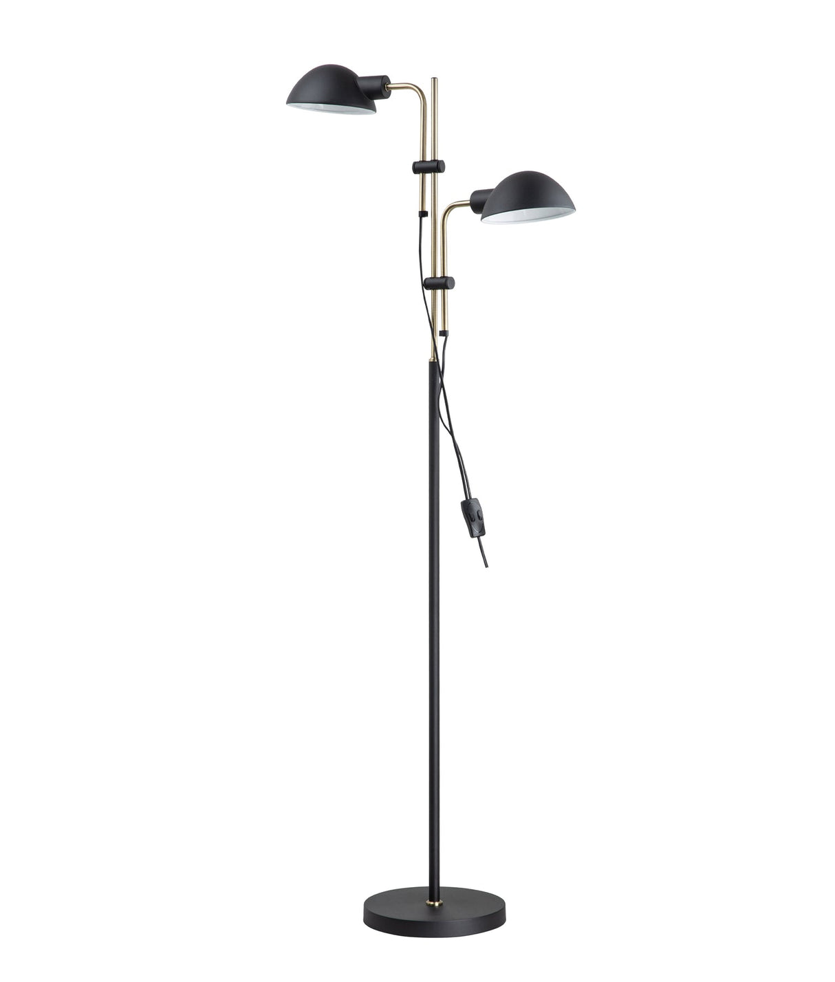 CLA Tettu Adjustable Height Swivel Head Sand Black Floor Lamps