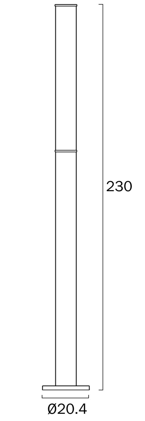 Telbix Gevet 230cm Exterior Led Bollard Light