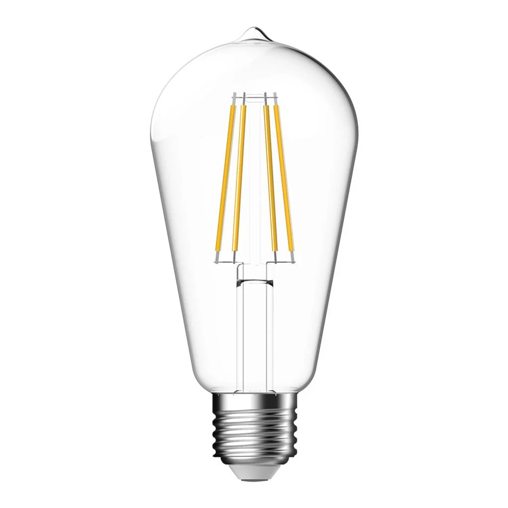 Domus Pear 7.2W Dimmable LED Filament Lamp Clear 240V on a white background