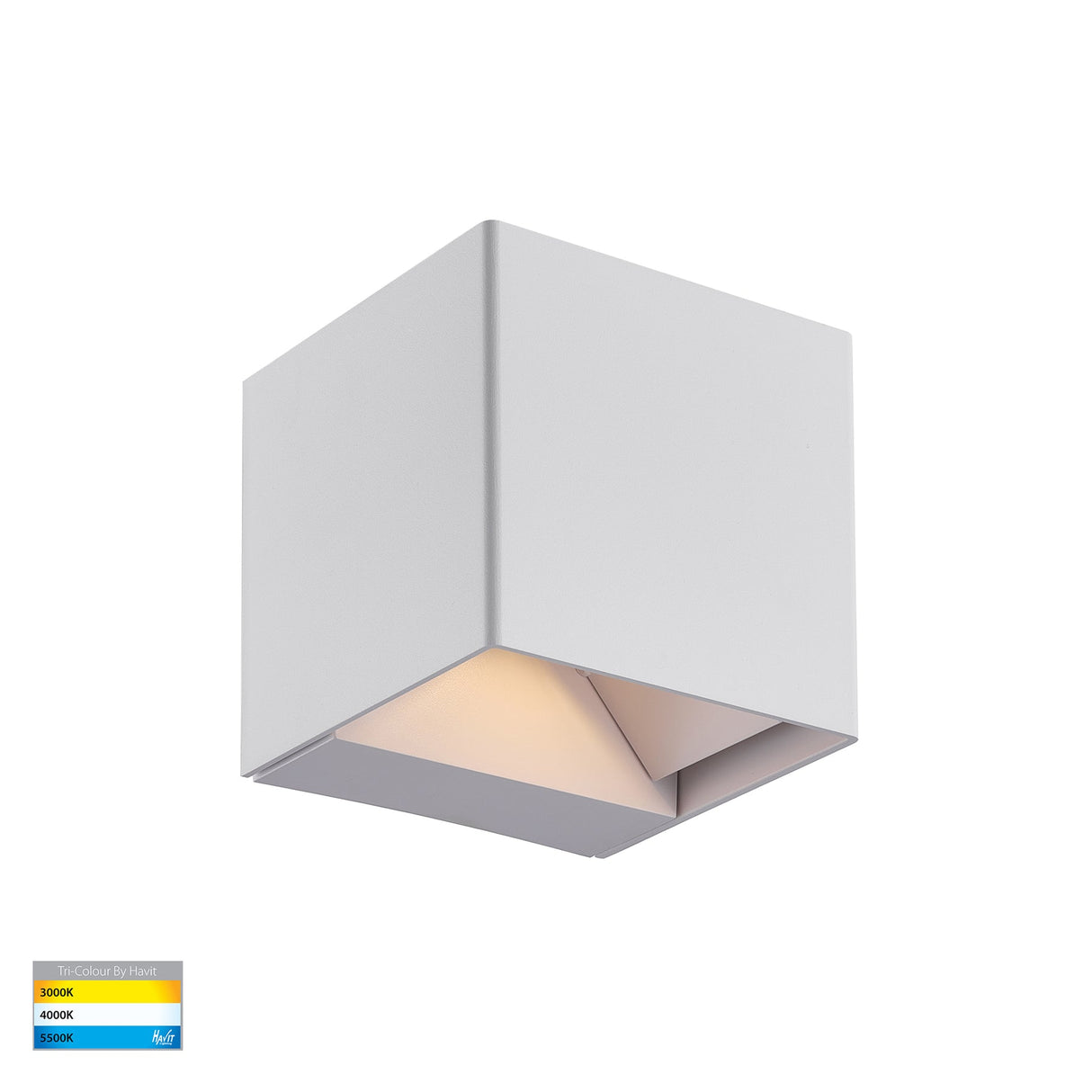 Havit HV3611T-WHT Celes Polycarbonate White Square Up & Down Wall Light