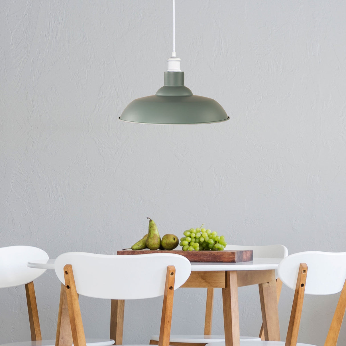Oriel Slater.38 Oil Sage Green 38cm Industrial Vintage Shade