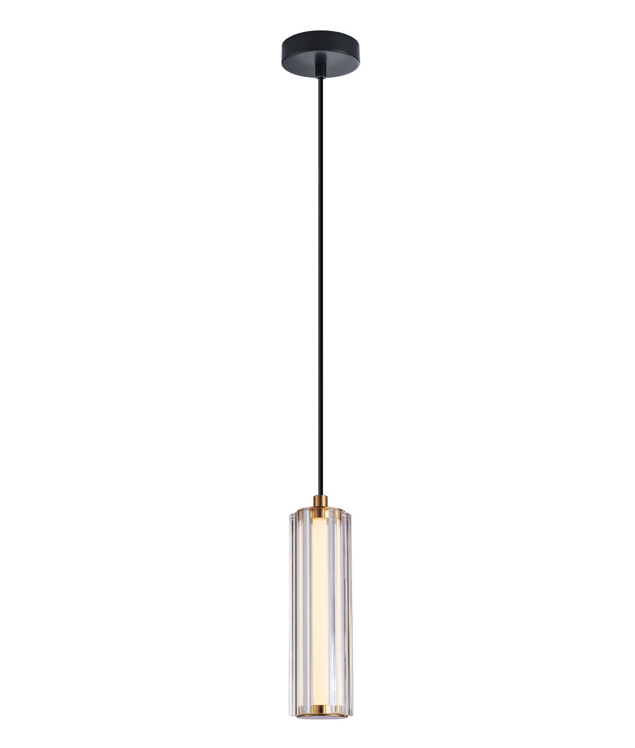 CLA Freccia Interior LED Tri-CCT Glass with Curve Cylinder Pendant Lights