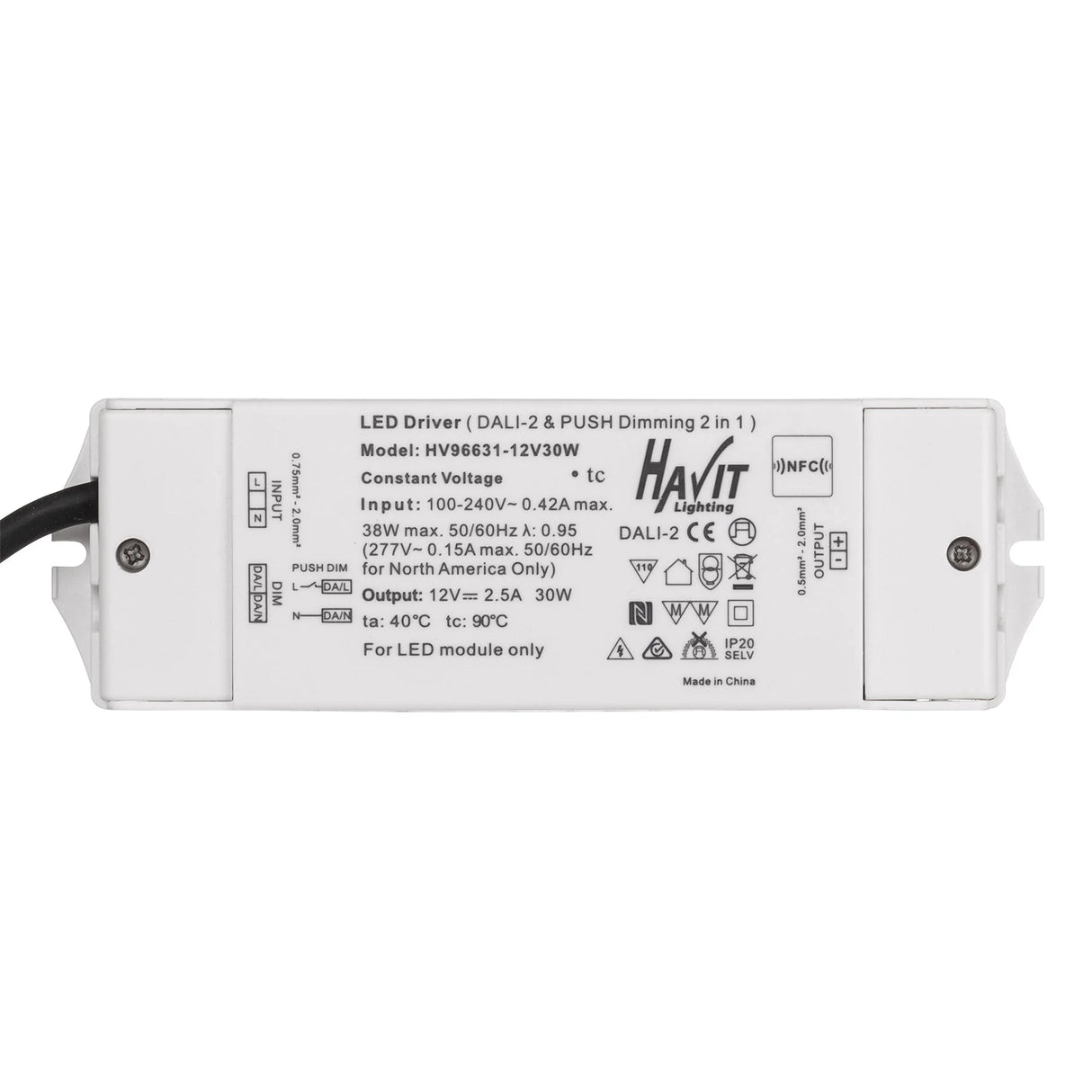 Havit 30W Dali 2 + Push Dim Dimmable LED Driver HV96631
