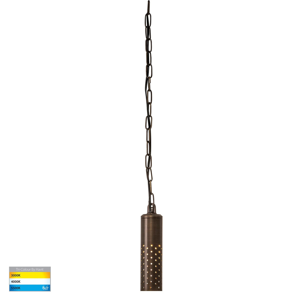 Havit HV5901T-AB-240V | HV5901T-AB-12V Willow Antique Brass LED Pendant