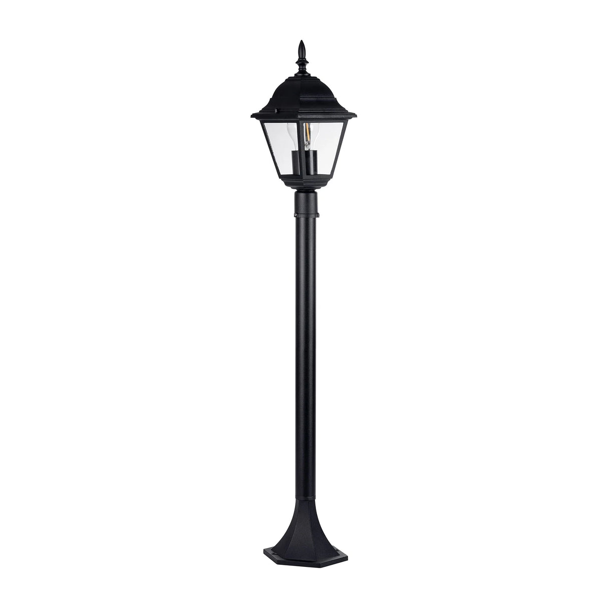 Havit Newark Aluminium Black 4 Panel Post Light HV1651W-P-BLK
