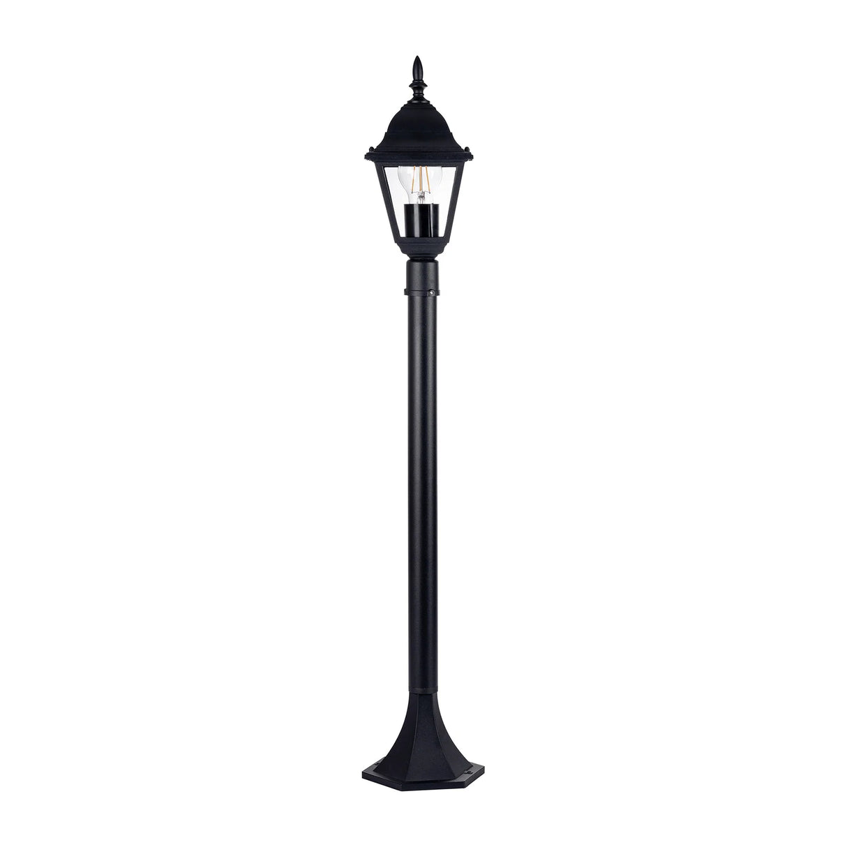 Havit Newark Aluminium Black 4 Panel Post Light HV1651W-P-BLK