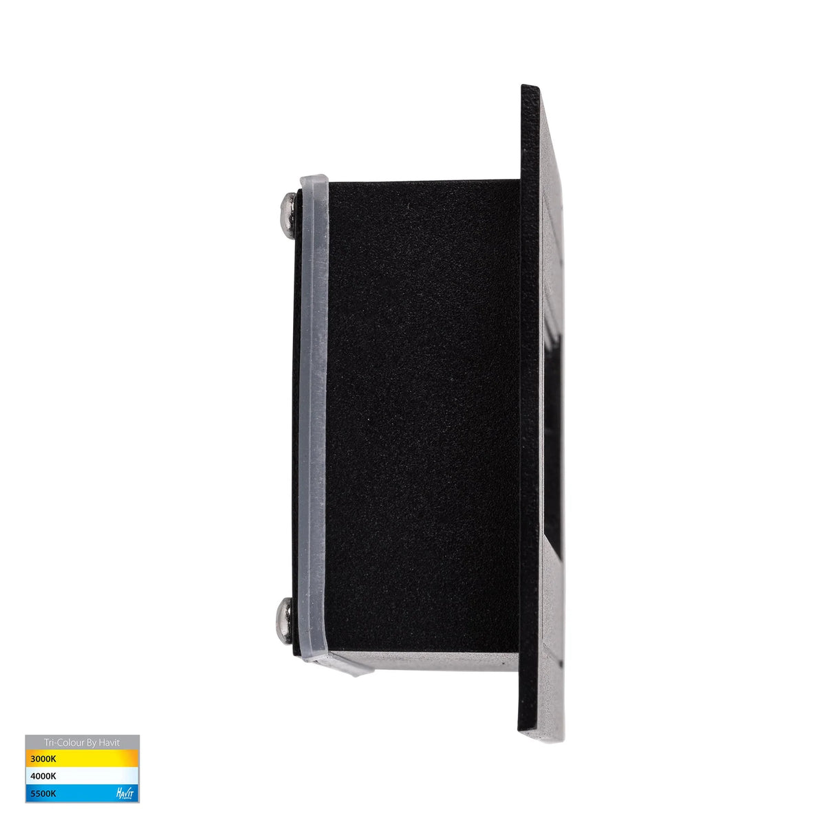 Havit Trin Black Rectangular Recessed LED Step Light HV3113T-BLK-240V | 12V