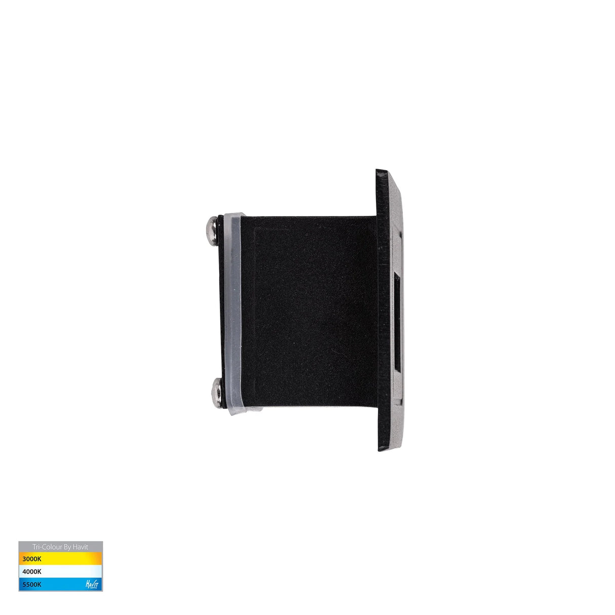 Havit Trin Black Small Square Recessed LED Step Light HV3111T-BLK-12V