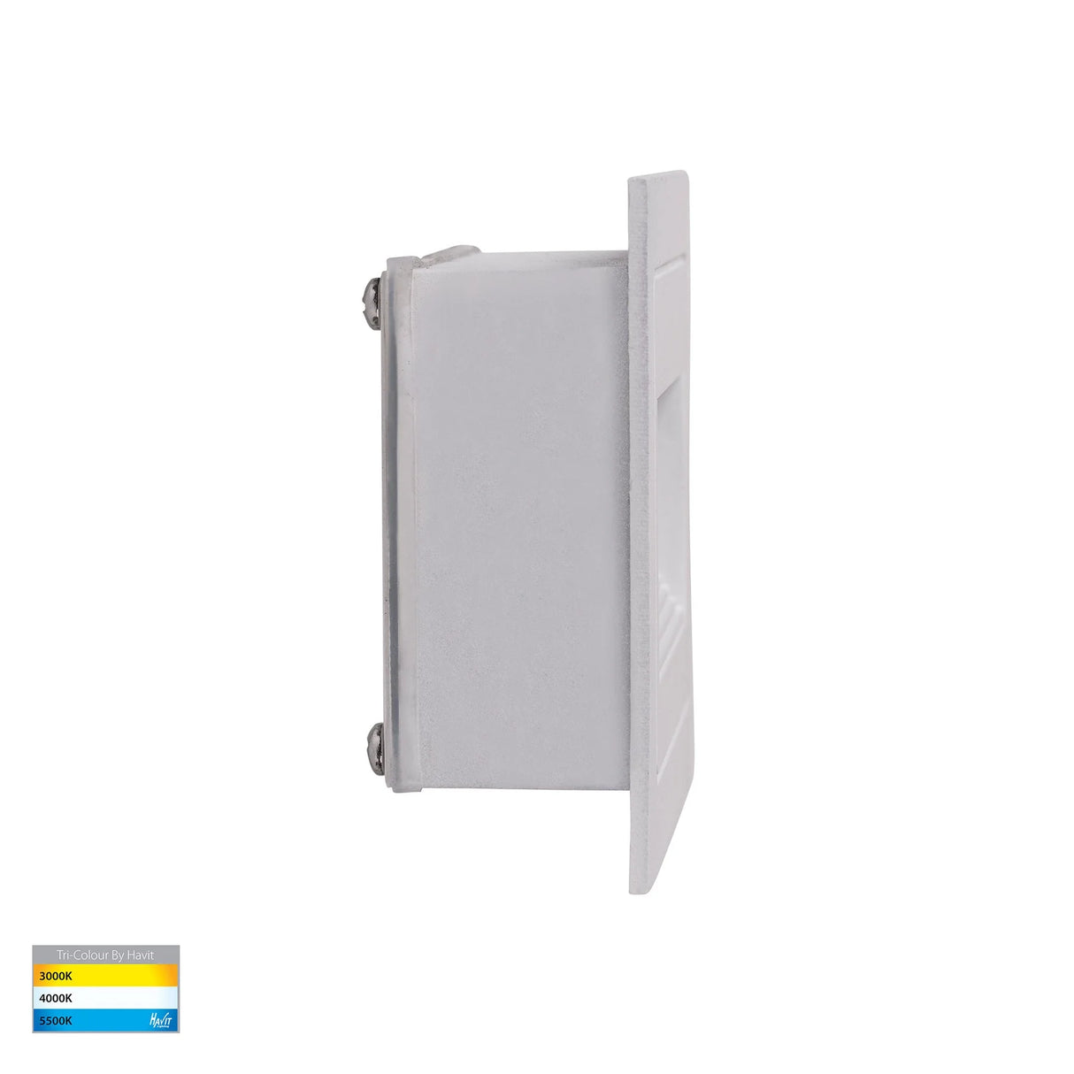 Havit Trin White Rectangular Recessed LED Step Light HV3113T-WHT-240V | 12V