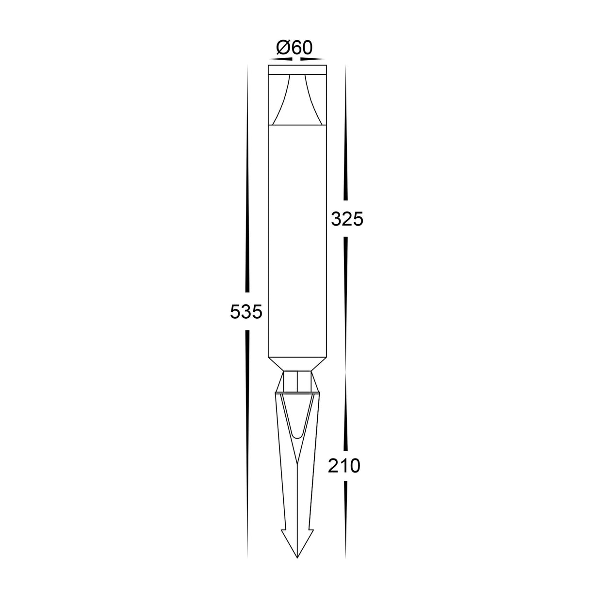 Havit HV1488T-BLK Divad Aluminium Black LED Garden Spike Light