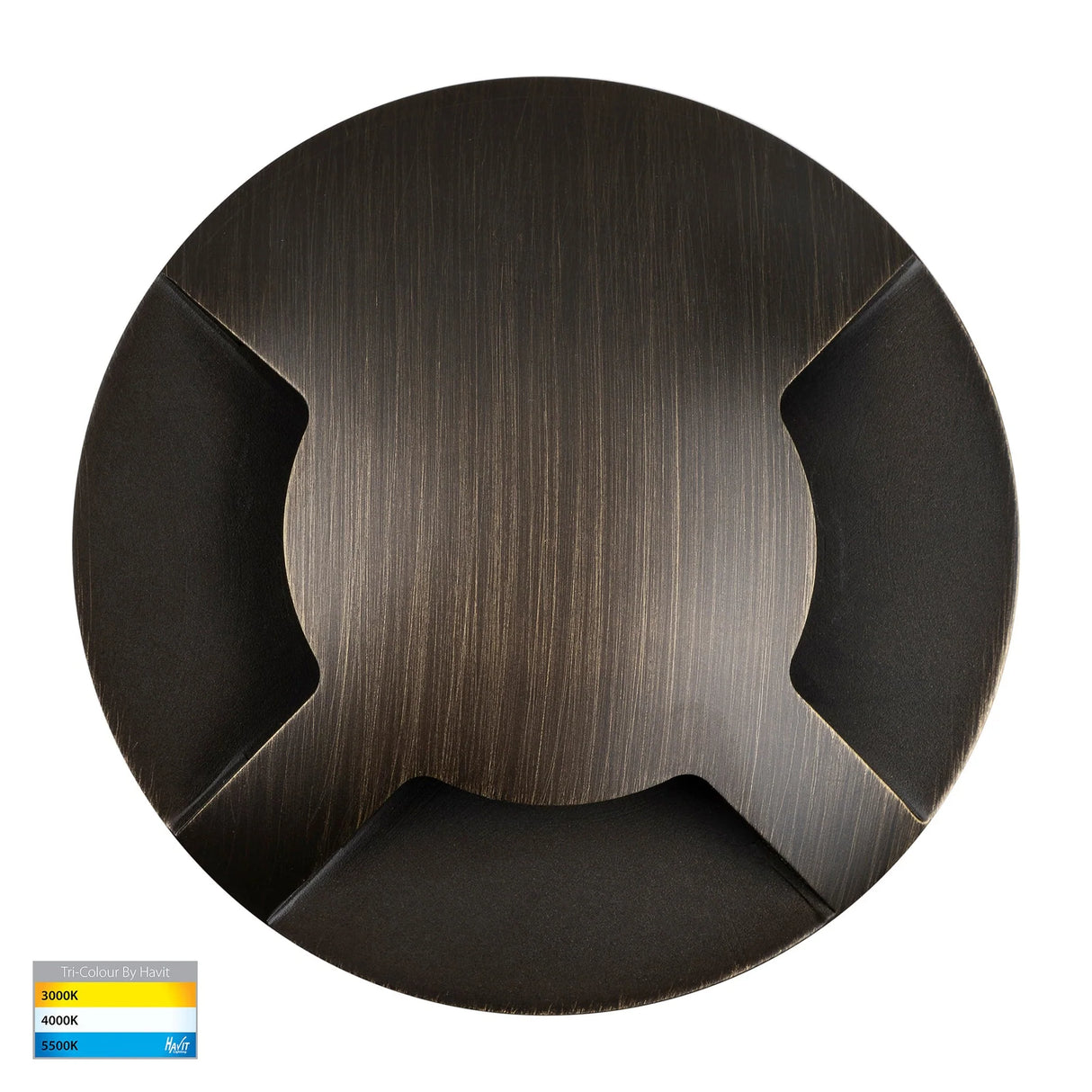 Havit HV19082T-AB Viale Antique Brass TRI Colour LED Triple Driveway Light