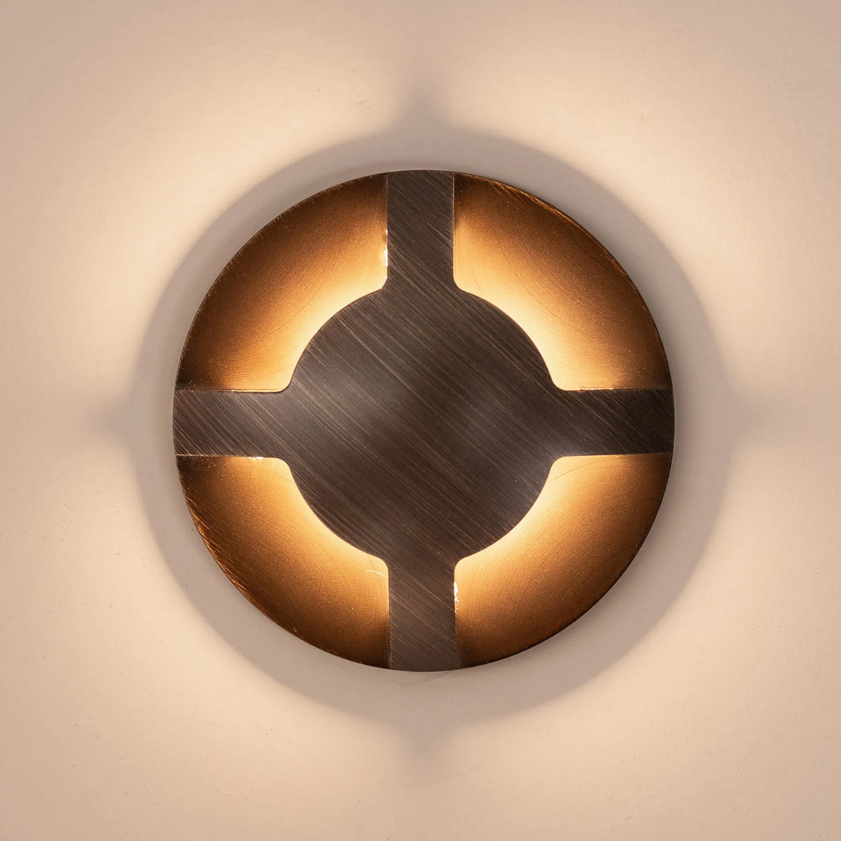 Havit HV19092T-AB Viale Antique Brass TRI Colour LED Four Way Driveway Light