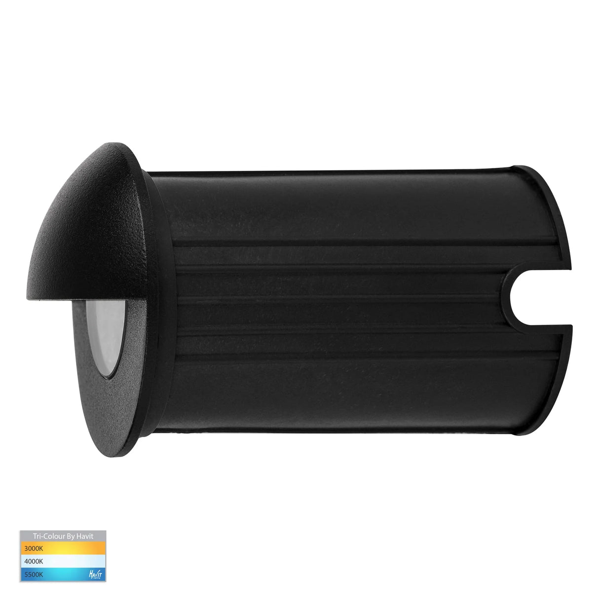 Havit HV2884T-BLK-12V Elite Black Aluminium LED Wall or Step Light with Eyelid