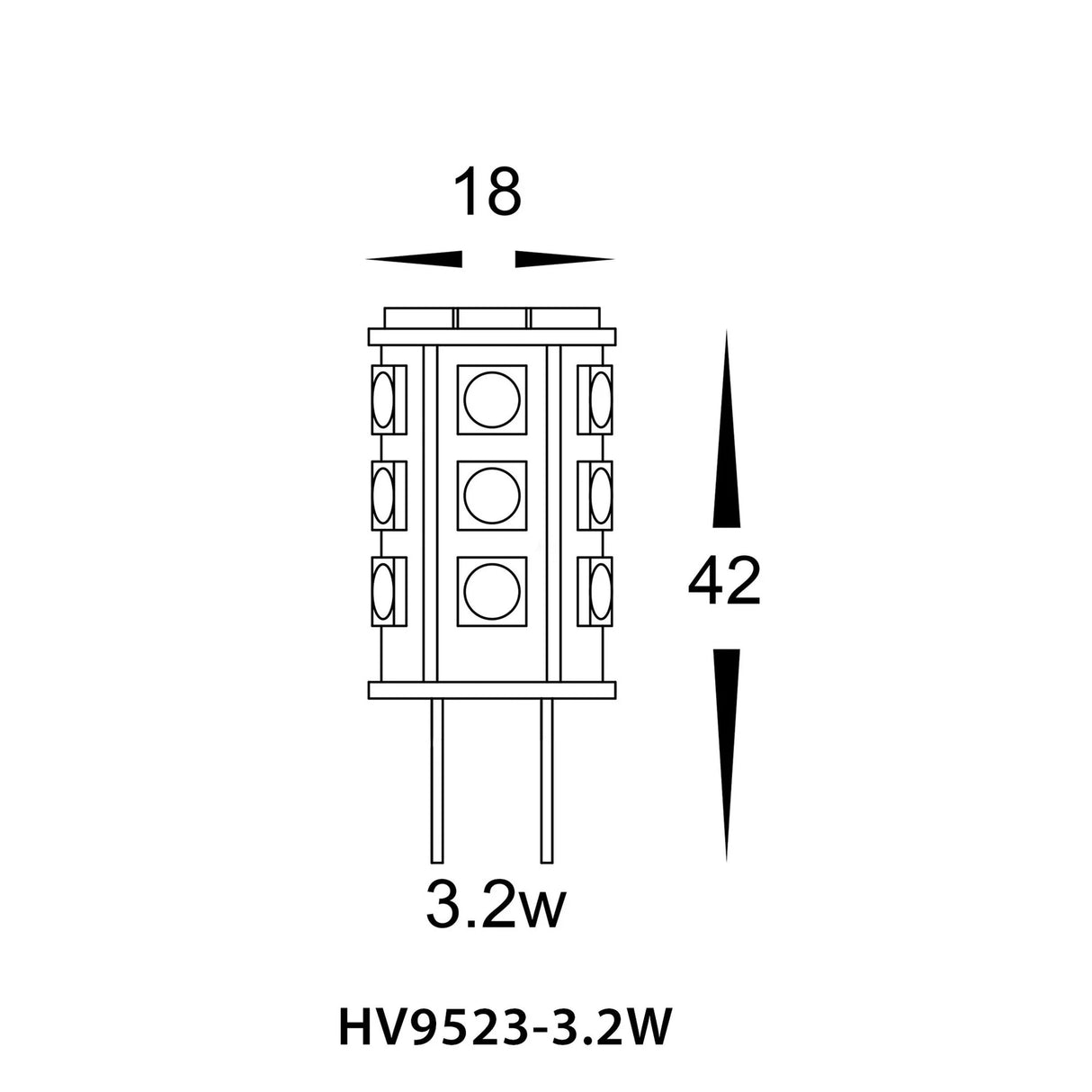 Havit HV9523-3.2W-HV9529-3.2W 3.2w G4 LED Bi Pin Globe