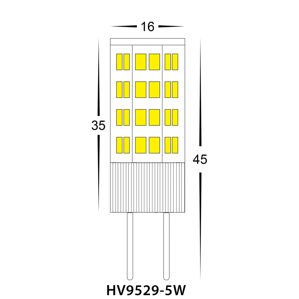 Havit HV9523-5W-HV9529-5W 5w G4 12v DC LED Bi Pin Globe