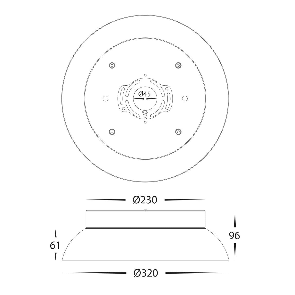 Havit HV5863-3-WHTGLD Auster White & Gold Trim to suit HV5863S-WHT