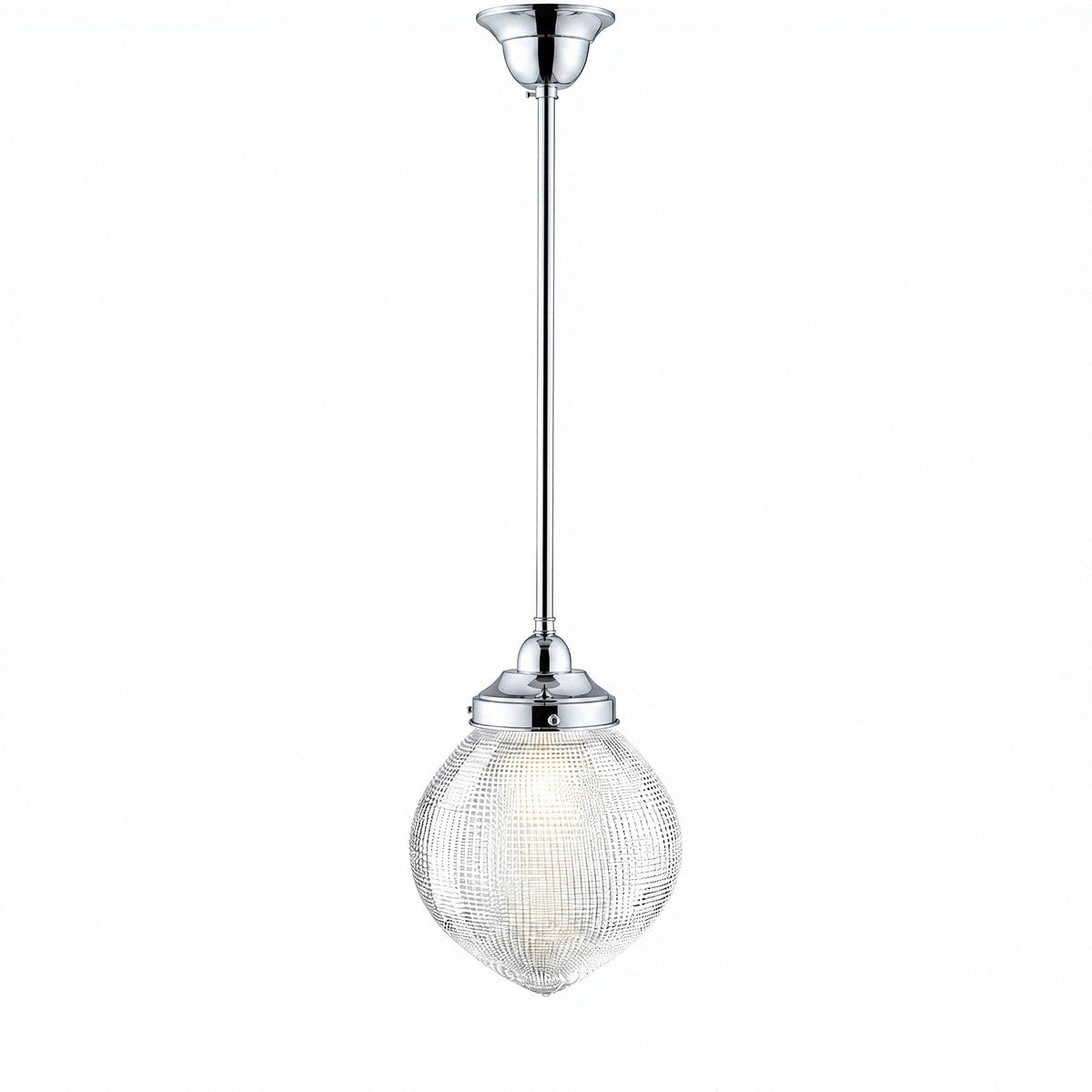 Lighting Inspirations Teardrop Hallophane 8" With 1/2" x 1/2m Rod Set Chrome