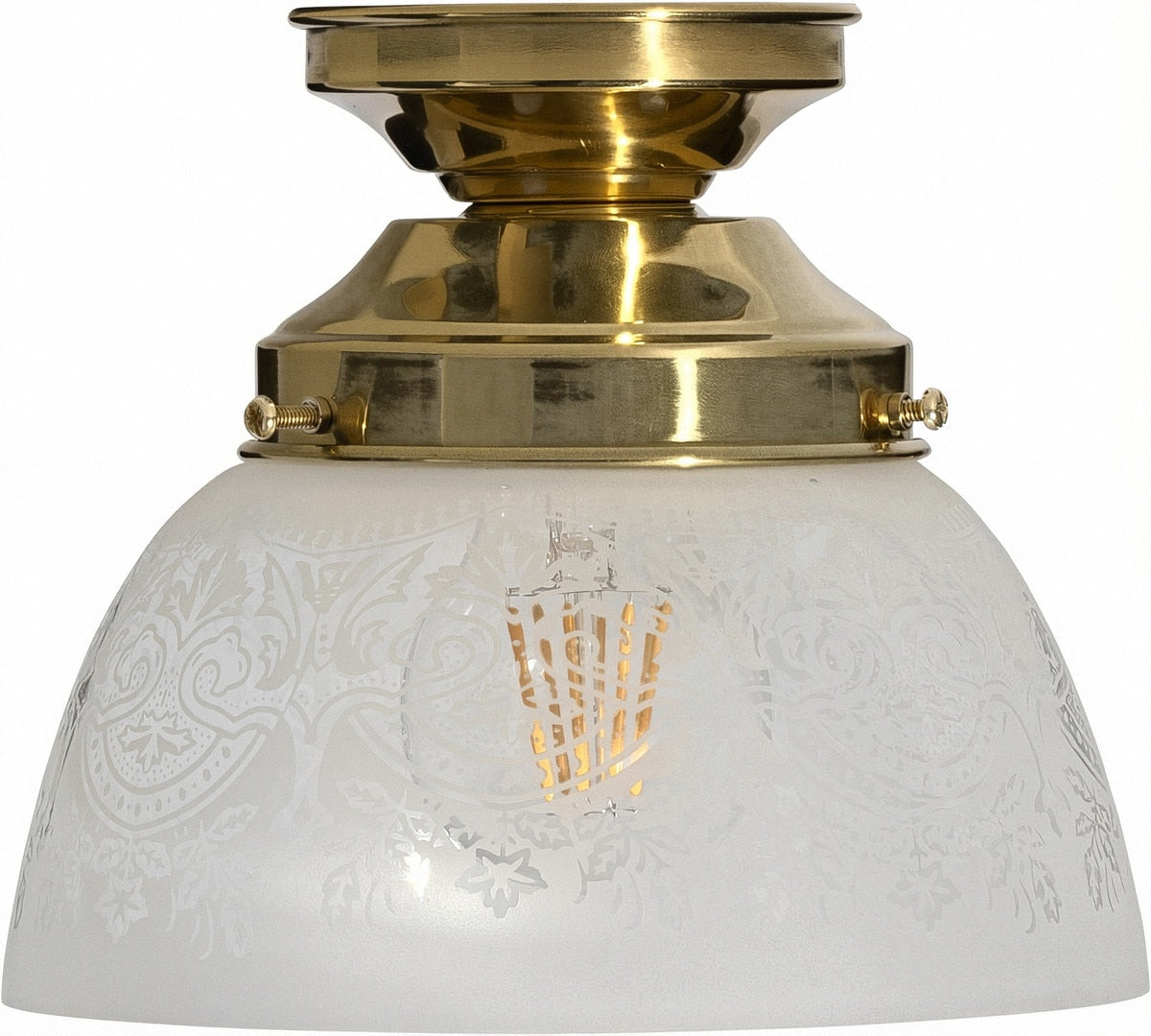 Lighting Insprirations Keon Frost Etch Batten Fix Polished Brass
