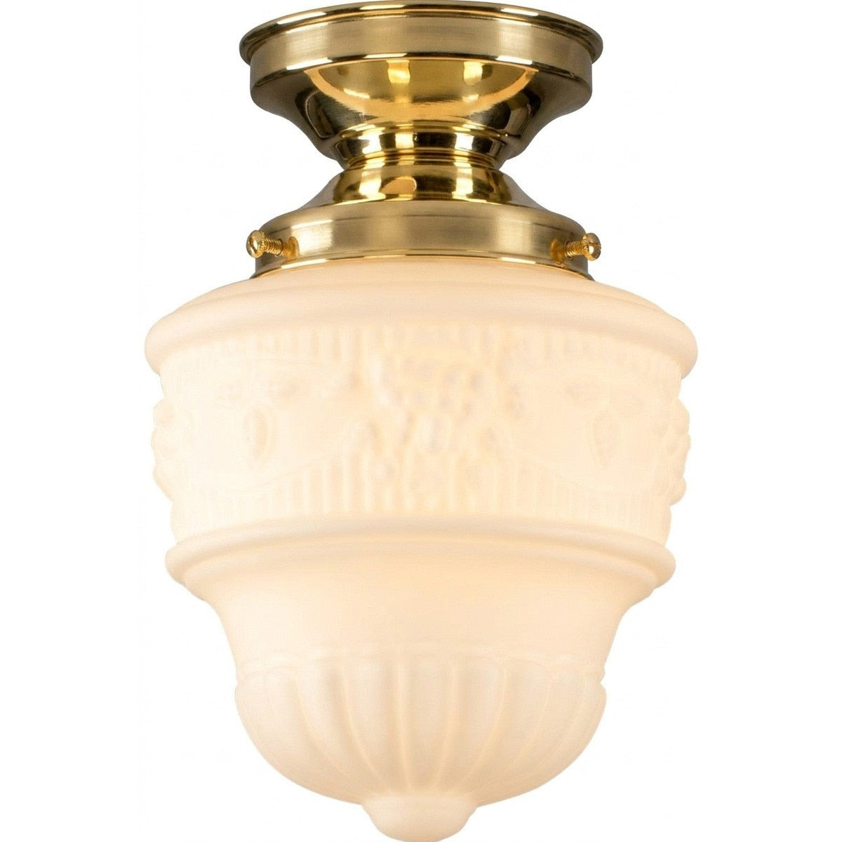 Lighting Insprirations Senator 6" Opal Matte Batten Fix Polished Brass
