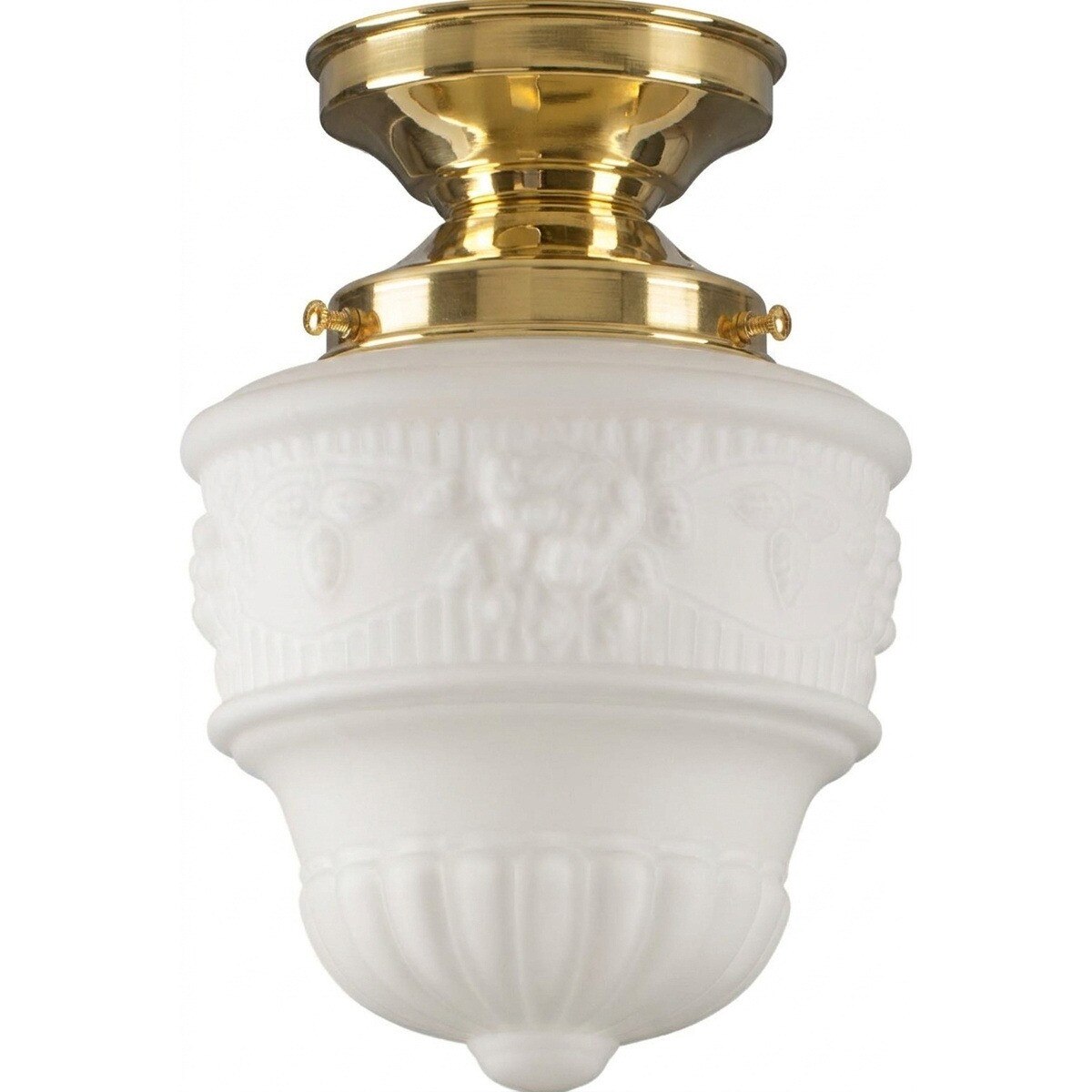 Lighting Insprirations Senator 6" Opal Matte Batten Fix Polished Brass